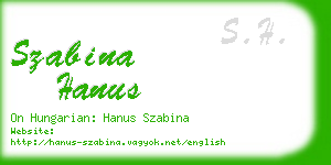 szabina hanus business card